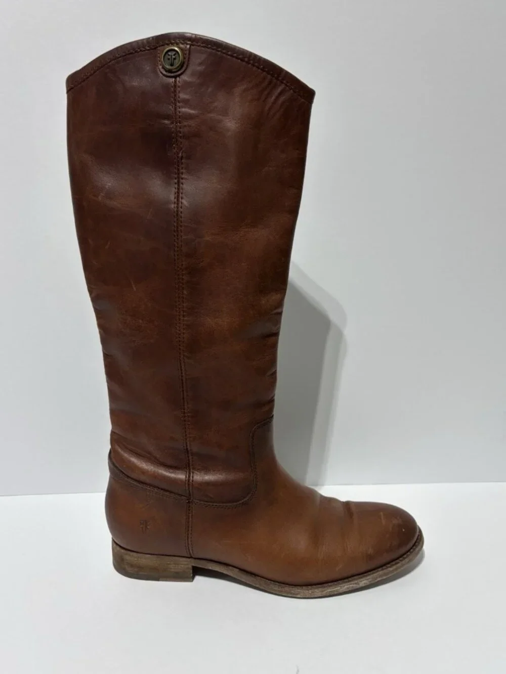 Frye Women’s Melissa Button 2 Leather Riding Boots, Size 8.5 M